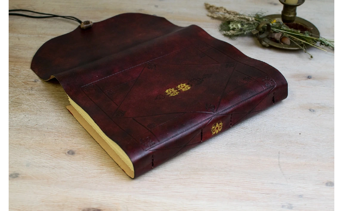 A5 B5 Diario personalizado en piel, cuaderno rojo oscuro, diario borgoña, regalo aniversario, victoriano, libro de dibujo, san valentin2