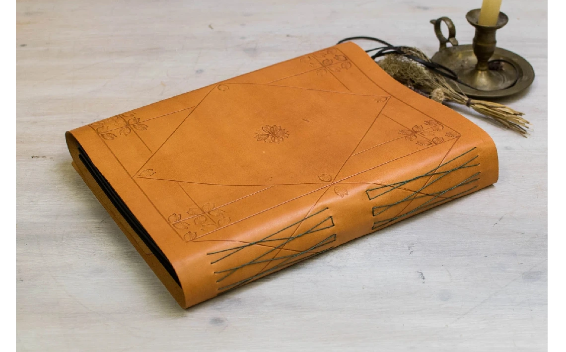 Álbum de fotos, en piel. Regalo para recién nacido, álbum de boda, libro de invitados, libro de firmas. Regalo de bautizo Regalo de boda (4)