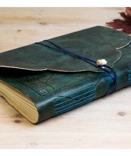 Álbum de fotos personalizado en piel, libro de invitados para boda en piel turquesa, libro de firmas, álbum de recién nacido, regalo de boda