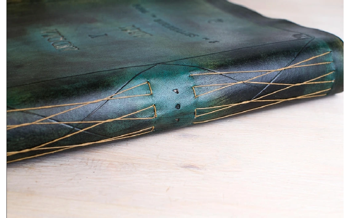 Álbum de fotos personalizado, libro de invitados para boda en piel turquesa, libro de firmas, álbum para recién nacido, regalo de bautizo (3)