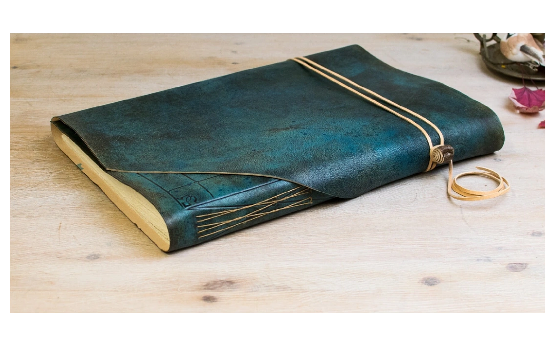 Álbum de fotos personalizado, libro de invitados para boda en piel turquesa, libro de firmas, álbum para recién nacido, regalo de bautizo (5)