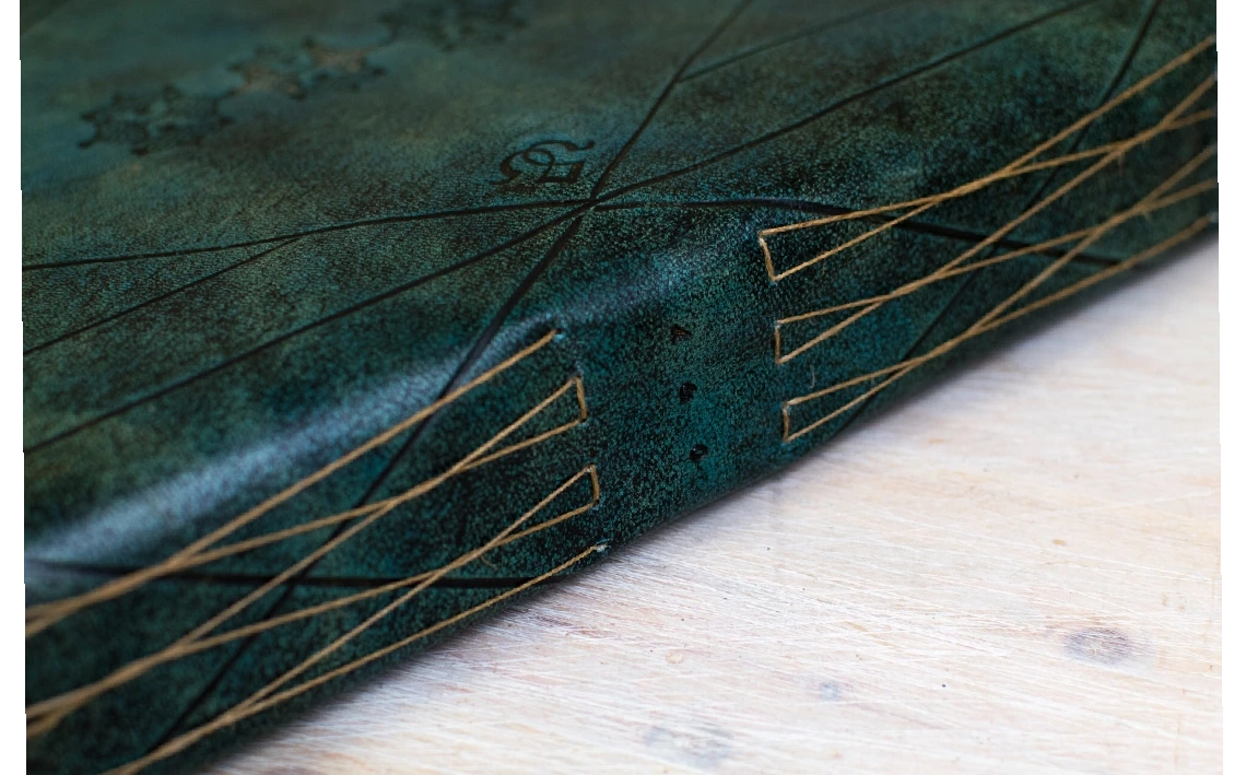 Álbum de fotos personalizado, libro de invitados para boda en piel turquesa, libro de firmas, álbum para recién nacido, regalo de bautizo (8)