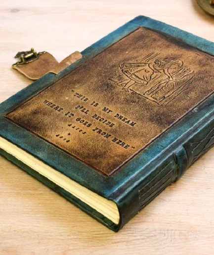 Cuaderno único de piel grabado a mano, Alice in Wonderland