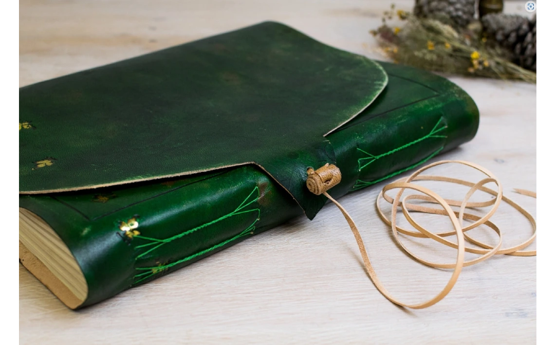 B4 Diario personalizado, arbol de la vida, cuaderno en piel verde bosque, Libro de invitados para boda, libro de firmas, libro de dibujo (5)