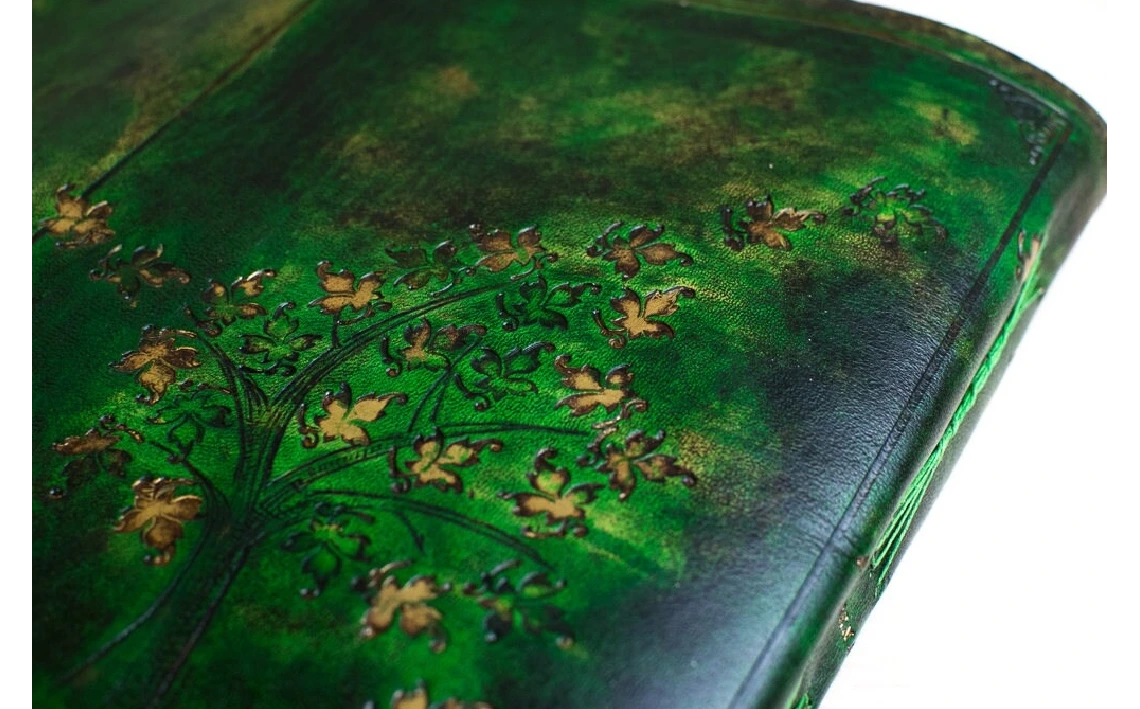 B4 Diario personalizado, arbol de la vida, cuaderno en piel verde bosque, Libro de invitados para boda, libro de firmas, libro de dibujo (7)