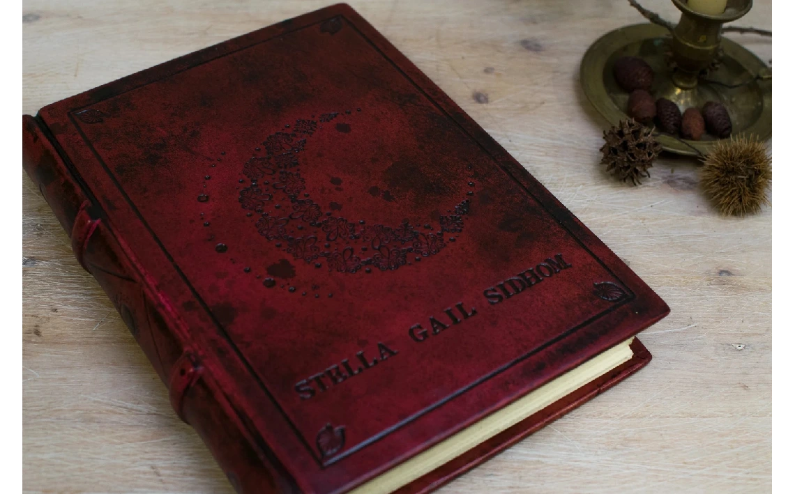 Cuaderno de dibujo, Libreta personalizada Lunas, Cuaderno de Bebe Recien Nacido, Libro de Firmas Boda Vintage, Cuaderno Unico, Luna Llena (4)