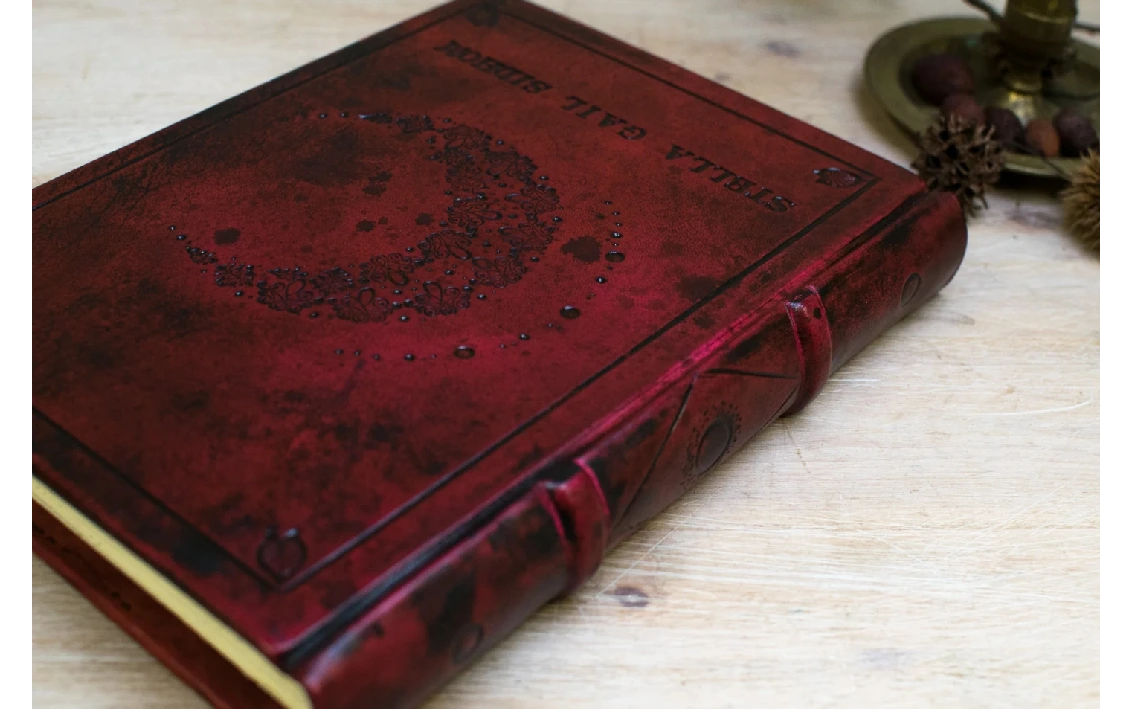 Cuaderno de dibujo, Libreta personalizada Lunas, Cuaderno de Bebe Recien Nacido, Libro de Firmas Boda Vintage, Cuaderno Unico, Luna Llena (5)