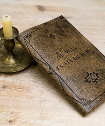 Cubierta cuero reutilizable A5, funda personalizada para libro o cuaderno, Summum Meditatio