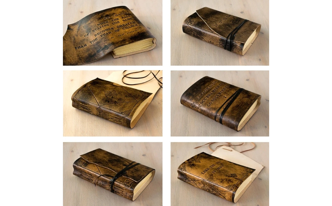 Diario personalizado en piel personalizado, cuaderno piel marron, cuaderno antiguo, diario personalizado, regalo personalizado, diario pie