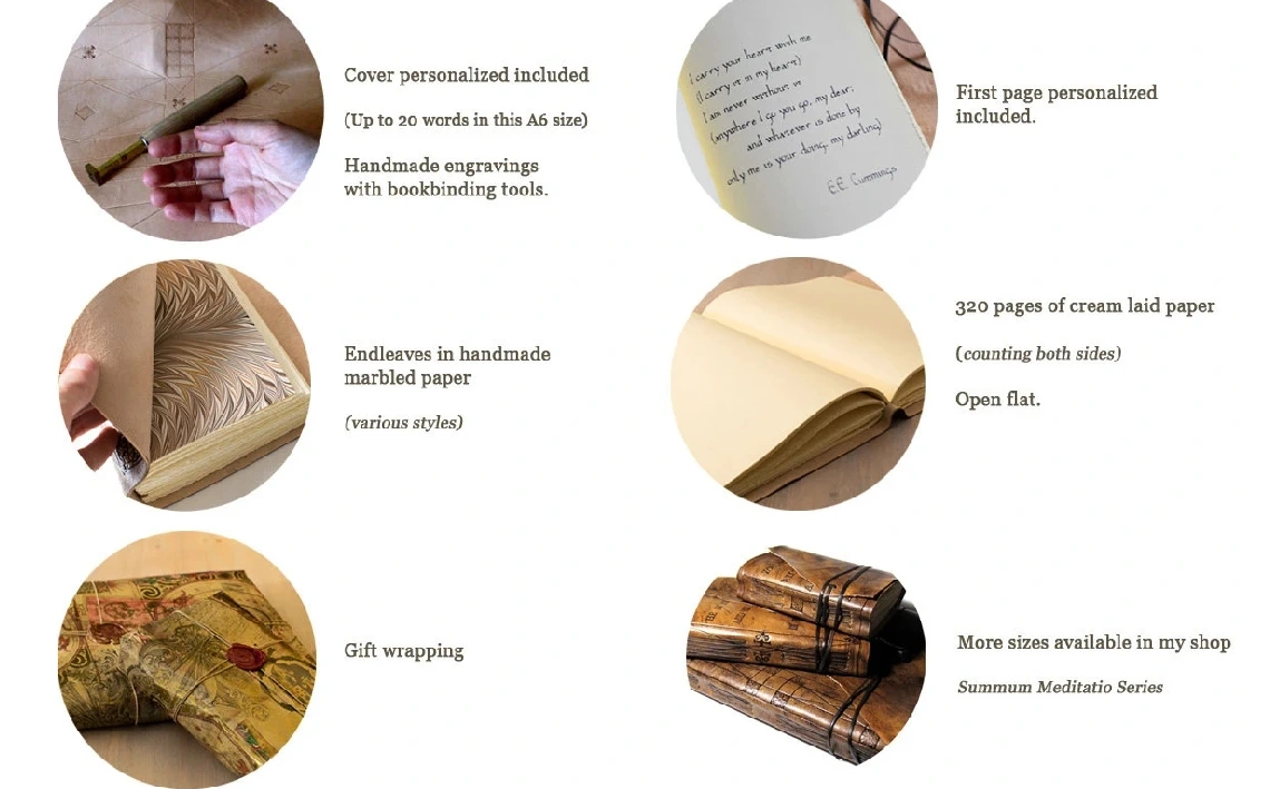 Diario personalizado en piel personalizado, cuaderno piel marron, cuaderno antiguo, diario personalizado, regalo personalizado, diario piel10