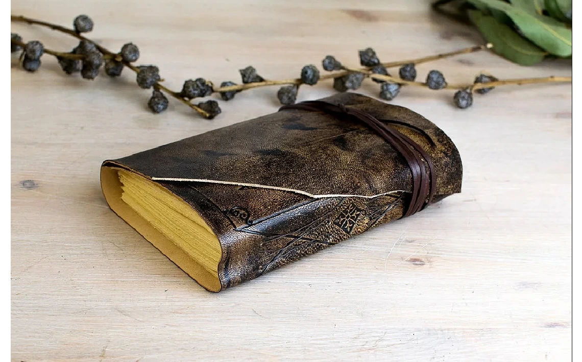 Diario personalizado en piel personalizado, cuaderno piel marron, cuaderno antiguo, diario personalizado, regalo personalizado, diario piel4