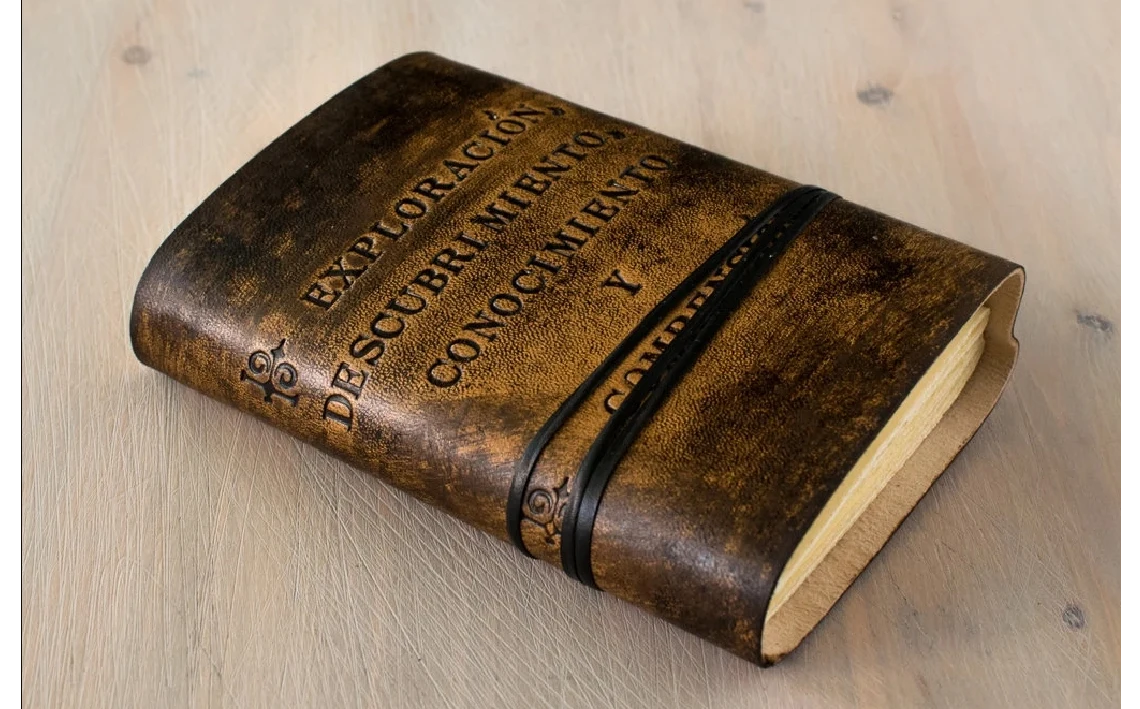 Diario personalizado en piel personalizado, cuaderno piel marron, cuaderno antiguo, diario personalizado, regalo personalizado, diario piel6