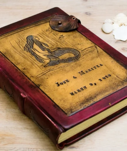 Cuaderno tapa dura fantasía La sirenita, estilo Art Nouveau, Little Mermaid