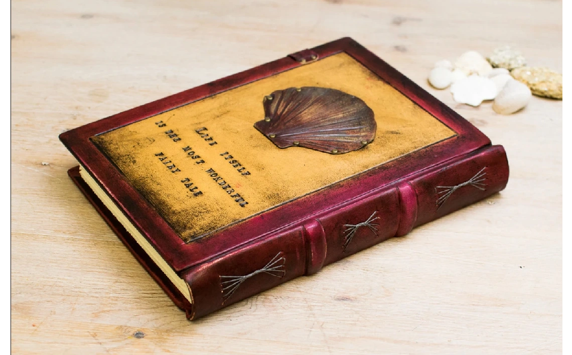 Libro en blanco La Sirenita, Cuaderno de fantasía, cuaderno de cuento, Regalo de aniversario, regalo para escritor, modernismo y art nouveau2