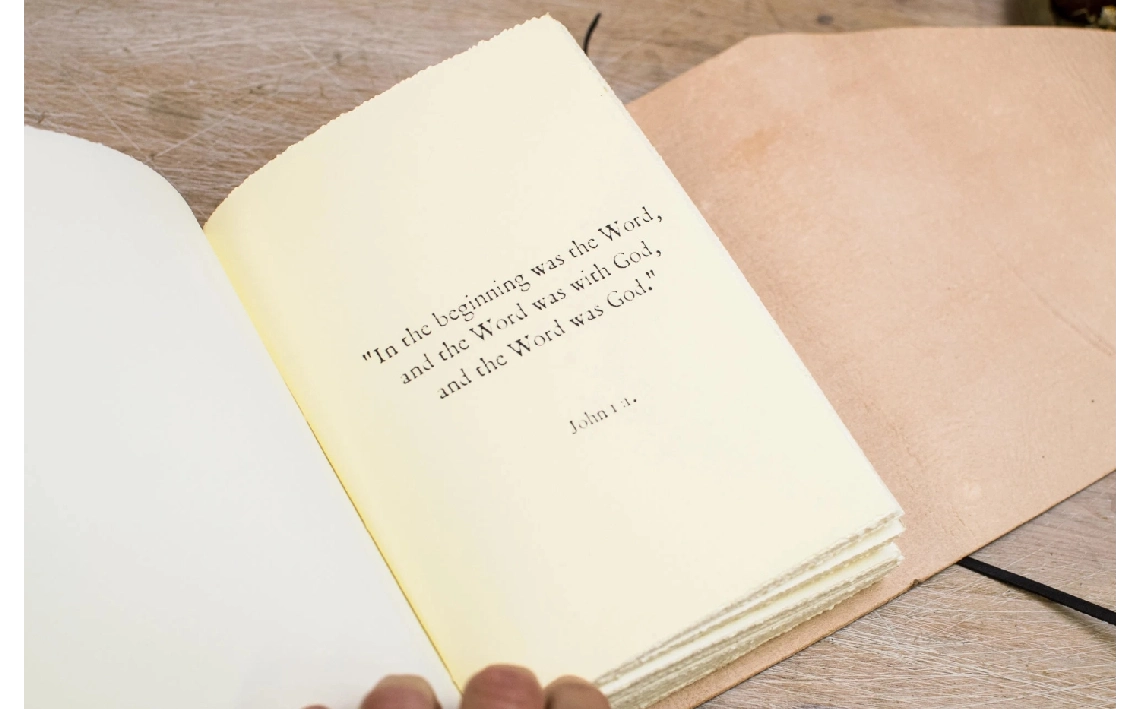 Libro en blanco, diario en piel, acabado envejecido marrón - castaño, cuaderno B6, diario A610