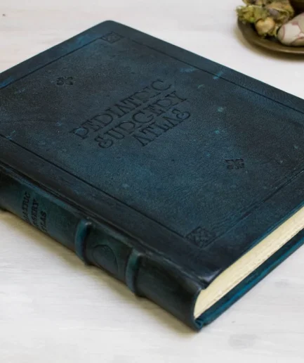 Libro de firmas, cuaderno grande en piel, Aqua Tacita