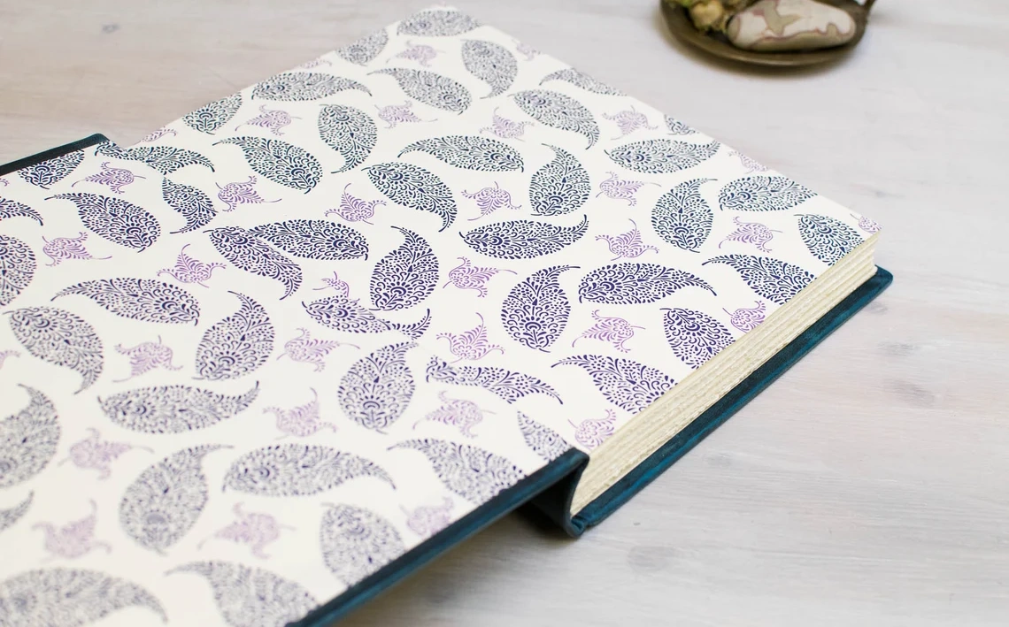 Libro de firmas, cuaderno grande en piel, Aqua Tacita7